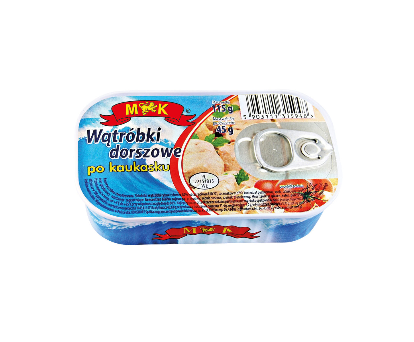 Wątróbki dorszowe po kaukasku MK